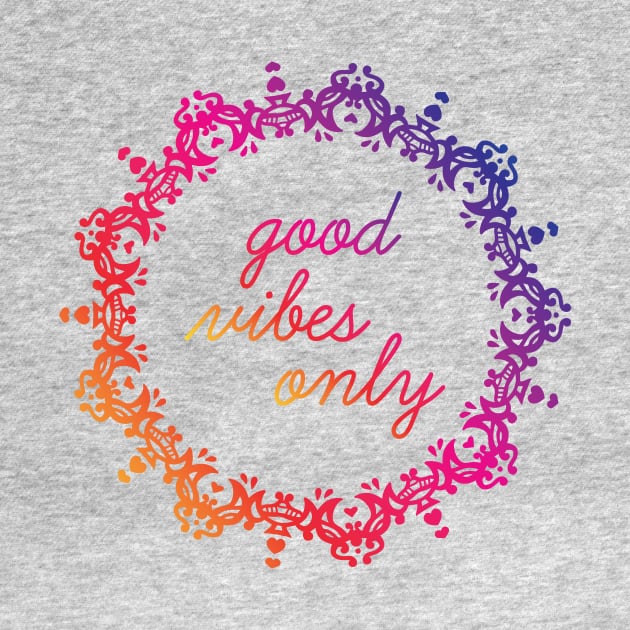 Good Vibes Only Yoga Mandala Print Design GC-092-08 Screen reader support enabled.      		  Good Vibes Only Yoga Mandala Print Design GC-092-08 by GraphicCharms